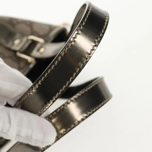 GUCCI GG Supreme Tote Bag PVC Leather Beige Silver 189897 Auth yk19708V - Picture 9 of 16